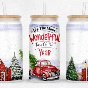 6 Sheets Christmas UV DTF Cup Wraps for 16 oz - Christmas Cup Transfer Stickers